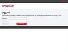 Tablet Screenshot of intranett.avantor.no